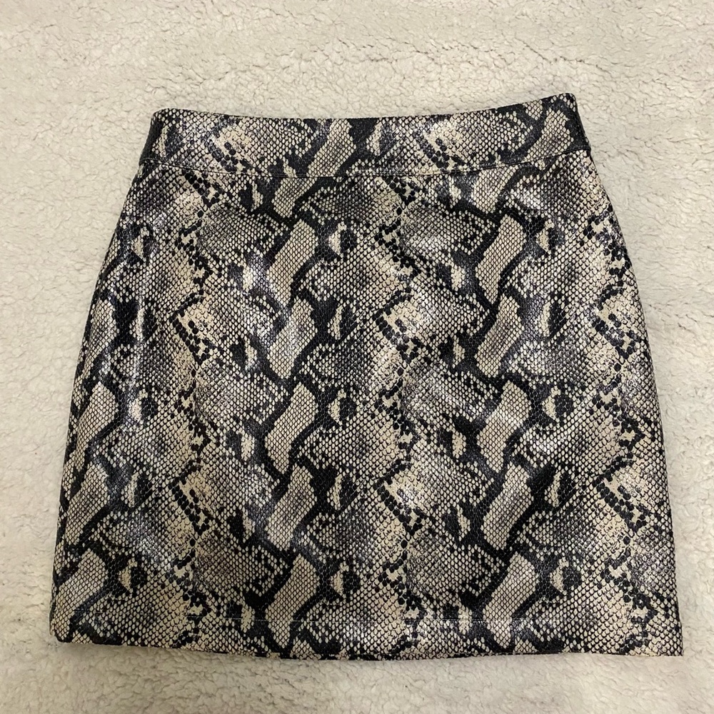 Snakeskin Mini Skirt